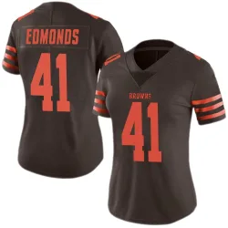 Cleveland Browns Women's Limited Brown Color Rush Jersey (41 Chris Edmonds)