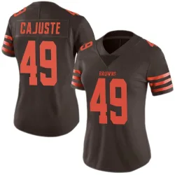 Cleveland Browns Women's Limited Brown Color Rush Jersey (49 Devon Cajuste)