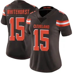 Cleveland Browns Women's Limited Brown Team Color Vapor Untouchable Jersey (15 Charlie Whitehurst)