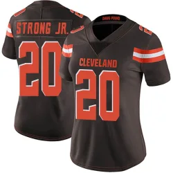 Cleveland Browns Women's Limited Brown Team Color Vapor Untouchable Jersey (20 Pierre Strong Jr.)
