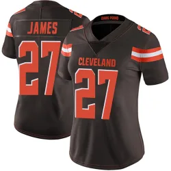 Cleveland Browns Women's Limited Brown Team Color Vapor Untouchable Jersey (27 LaMareon James)
