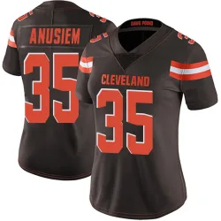 Cleveland Browns Women's Limited Brown Team Color Vapor Untouchable Jersey (35 Chigozie Anusiem)