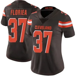 Cleveland Browns Women's Limited Brown Team Color Vapor Untouchable Jersey (37 Luke Floriea)
