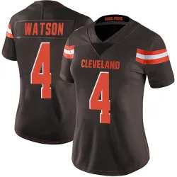 Cleveland Browns Women's Limited Brown Team Color Vapor Untouchable Jersey (4 Deshaun Watson)