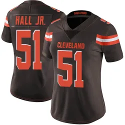 Cleveland Browns Women's Limited Brown Team Color Vapor Untouchable Jersey (51 Mike Hall Jr.)