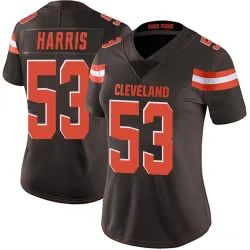 Cleveland Browns Women's Limited Brown Team Color Vapor Untouchable Jersey (53 Nick Harris)