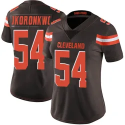 Cleveland Browns Women's Limited Brown Team Color Vapor Untouchable Jersey (54 Ogbo Okoronkwo)