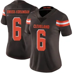 Cleveland Browns Women's Limited Brown Team Color Vapor Untouchable Jersey (6 Jeremiah Owusu-Koramoah)
