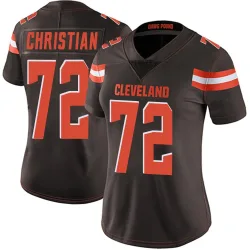 Cleveland Browns Women's Limited Brown Team Color Vapor Untouchable Jersey (72 Geron Christian)