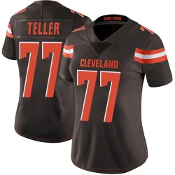 Cleveland Browns Women's Limited Brown Team Color Vapor Untouchable Jersey (77 Wyatt Teller)