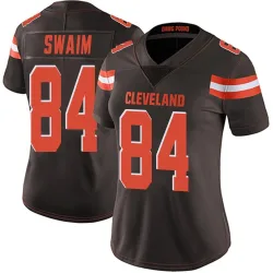 Cleveland Browns Women's Limited Brown Team Color Vapor Untouchable Jersey (84 Geoff Swaim)