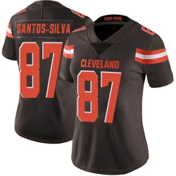 Cleveland Browns Women's Limited Brown Team Color Vapor Untouchable Jersey (87 Marcus Santos-Silva)