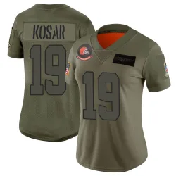 Cleveland Browns Women's Limited Camo 2019 Salute to Service Jersey (19 Bernie Kosar)