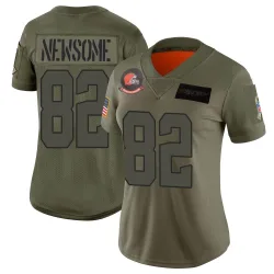 Cleveland Browns Women's Limited Camo 2019 Salute to Service Jersey (82 Ozzie Newsome)