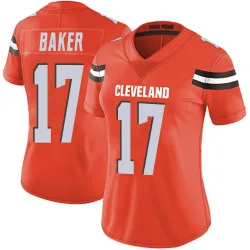Cleveland Browns Women's Limited Orange Alternate Vapor Untouchable Jersey (17 Jerome Baker)