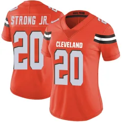 Cleveland Browns Women's Limited Orange Alternate Vapor Untouchable Jersey (20 Pierre Strong Jr.)