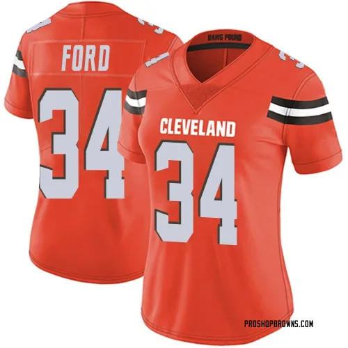Cleveland Browns Women's Limited Orange Alternate Vapor Untouchable Jersey (34 Jerome Ford)