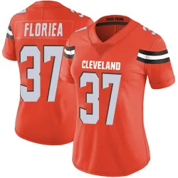 Cleveland Browns Women's Limited Orange Alternate Vapor Untouchable Jersey (37 Luke Floriea)