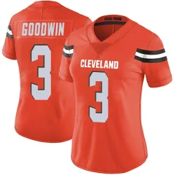 Cleveland Browns Women's Limited Orange Alternate Vapor Untouchable Jersey (3 Marquise Goodwin)