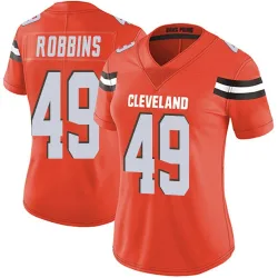 Cleveland Browns Women's Limited Orange Alternate Vapor Untouchable Jersey (49 Aidan Robbins)