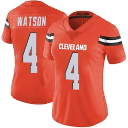 Cleveland Browns Women's Limited Orange Alternate Vapor Untouchable Jersey (4 Deshaun Watson)
