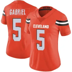 Cleveland Browns Women's Limited Orange Alternate Vapor Untouchable Jersey (5 Dillon Gabriel)
