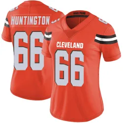 Cleveland Browns Women's Limited Orange Alternate Vapor Untouchable Jersey (66 Adin Huntington)