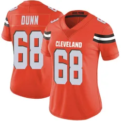Cleveland Browns Women's Limited Orange Alternate Vapor Untouchable Jersey (68 Michael Dunn)