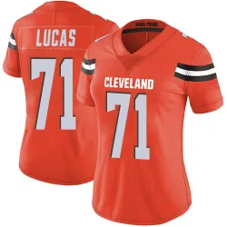 Cleveland Browns Women's Limited Orange Alternate Vapor Untouchable Jersey (71 Cornelius Lucas)