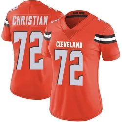 Cleveland Browns Women's Limited Orange Alternate Vapor Untouchable Jersey (72 Geron Christian)