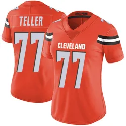 Cleveland Browns Women's Limited Orange Alternate Vapor Untouchable Jersey (77 Wyatt Teller)