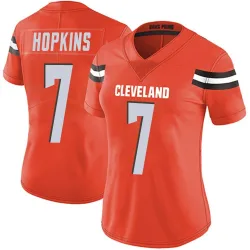 Cleveland Browns Women's Limited Orange Alternate Vapor Untouchable Jersey (7 Dustin Hopkins)