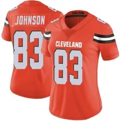Cleveland Browns Women's Limited Orange Alternate Vapor Untouchable Jersey (83 Kisean Johnson)