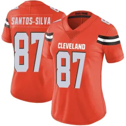 Cleveland Browns Women's Limited Orange Alternate Vapor Untouchable Jersey (87 Marcus Santos-Silva)