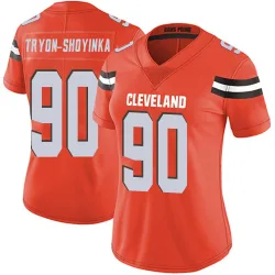 Cleveland Browns Women's Limited Orange Alternate Vapor Untouchable Jersey (90 Joe Tryon-Shoyinka)