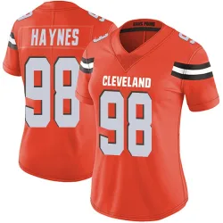 Cleveland Browns Women's Limited Orange Alternate Vapor Untouchable Jersey (98 Marcus Haynes)