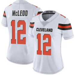 Cleveland Browns Women's Limited White Vapor Untouchable Jersey (12 Rodney McLeod Jr.)