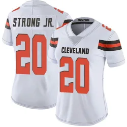 Cleveland Browns Women's Limited White Vapor Untouchable Jersey (20 Pierre Strong Jr.)