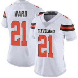 Cleveland Browns Women's Limited White Vapor Untouchable Jersey (21 Denzel Ward)