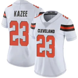 Cleveland Browns Women's Limited White Vapor Untouchable Jersey (23 Damontae Kazee)