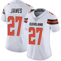 Cleveland Browns Women's Limited White Vapor Untouchable Jersey (27 LaMareon James)