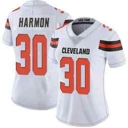 Cleveland Browns Women's Limited White Vapor Untouchable Jersey (30 Duron Harmon)