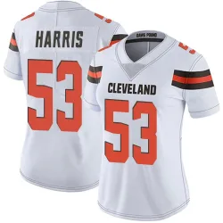 Cleveland Browns Women's Limited White Vapor Untouchable Jersey (53 Nick Harris)