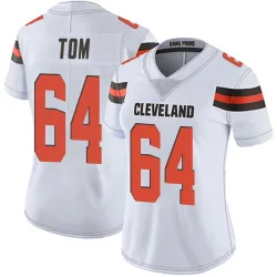 Cleveland Browns Women's Limited White Vapor Untouchable Jersey (64 Cameron Tom)