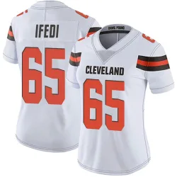 Cleveland Browns Women's Limited White Vapor Untouchable Jersey (65 Germain Ifedi)