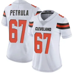 Cleveland Browns Women's Limited White Vapor Untouchable Jersey (67 Ben Petrula)