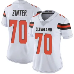 Cleveland Browns Women's Limited White Vapor Untouchable Jersey (70 Zak Zinter)