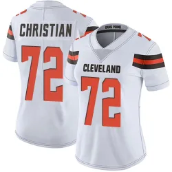Cleveland Browns Women's Limited White Vapor Untouchable Jersey (72 Geron Christian)