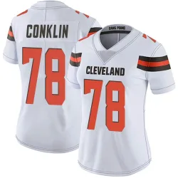 Cleveland Browns Women's Limited White Vapor Untouchable Jersey (78 Jack Conklin)