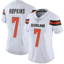 Cleveland Browns Women's Limited White Vapor Untouchable Jersey (7 Dustin Hopkins)